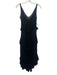 Zara Size XS Black Tiered Ruffle Sleeveless Dress Black / XS