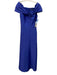 Rickie Freeman for Teri Jon Size 8 Royal Blue Polyester Floral Brocade Gown Royal Blue / 8