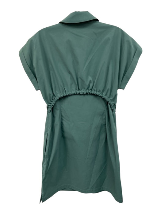 Athleta Size S Teal Green Polyester Drawstring Waist chest pockets Dress Teal Green / S
