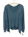 We The Free Size XS Teal Blue Cotton & Polyester Waffle Knit Top Teal Blue / XS