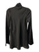 Zara Size S Black Polyester Satin Long Flare Sleeve Tie V Neck Pussybow Dress Black / S