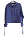 By Anthropologie Size S Blue No Fabric Tag Denim Collared Button Up Jacket Blue / S