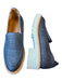 M. Gemi Shoe Size 36.5 Navy & Cream Canvas Platform Loafers Navy & Cream / 36.5