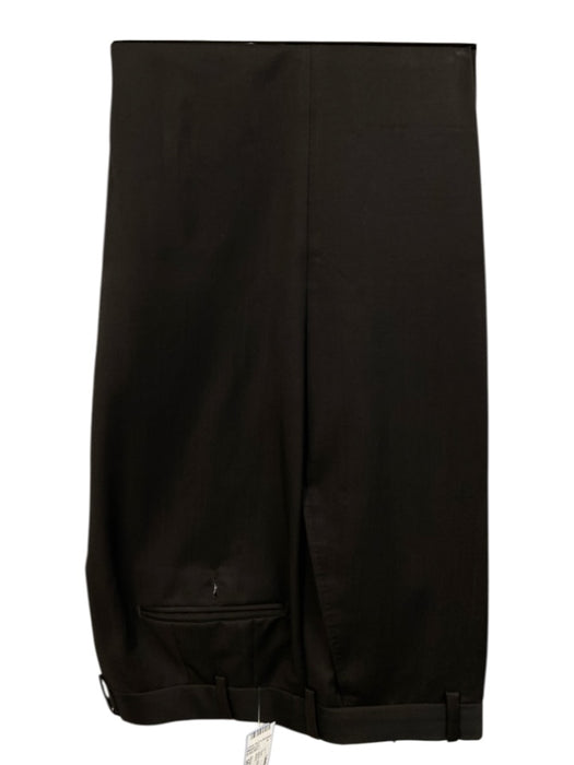 ZZegna Black Wool 2 Button Men's Suit Black / 56L