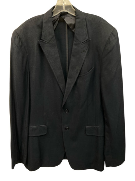 Versace Collection Navy Blue Bamboo 2 Button Men's Blazer Navy Blue / 54