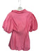 Olivaceous Size M Coral Pink Cotton Short Balloon Sleeve Pleat Detail Dress Coral Pink / M