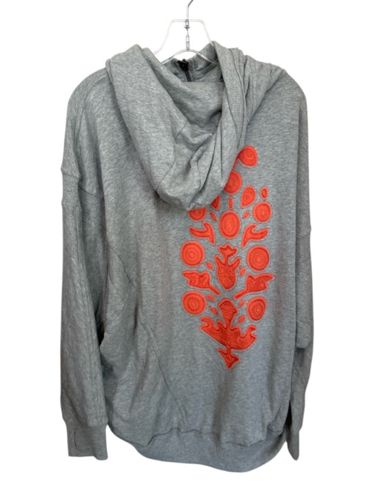 FP Movement Size M Gray & Orange Cotton Blend Hood Embroidered back Jacket Gray & Orange / M
