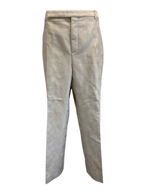 Saint Laurent Beige Wool Blend Floral Peak Lapel 2 Button Men's Suit Beige / 52R