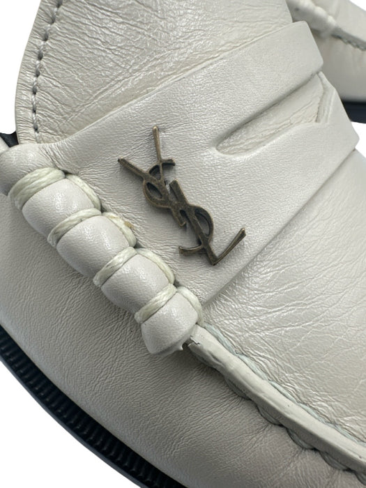 Yves Saint Laurent Shoe Size 41 Like New White Leather Solid Dress Men's Shoes White / 41