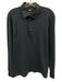 Faherty Size L Navy Blue Cotton Blend Solid Polo Men's Long Sleeve Shirt Navy Blue / L
