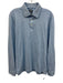 Faherty Size XL Light Blue & White Synthetic Striped Polo Long Sleeve Shirt Light Blue & White / XL