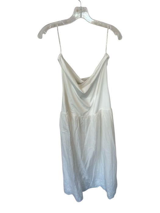 Peppermayo Size 10 White Polyester Strapless Drop Waist Eyelet Detail Tube Dress White / 10