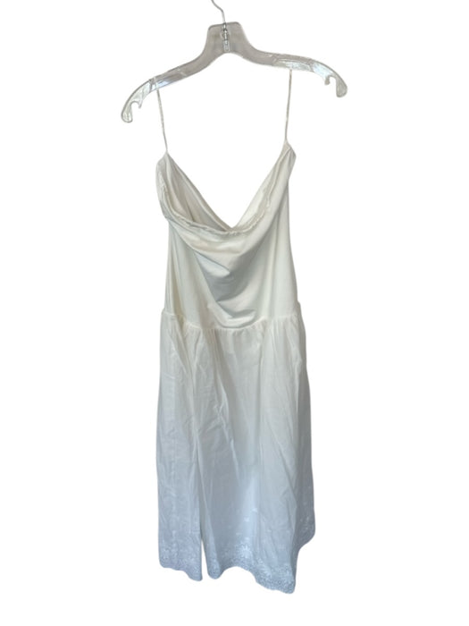Peppermayo Size 10 White Polyester Strapless Drop Waist Eyelet Detail Tube Dress White / 10