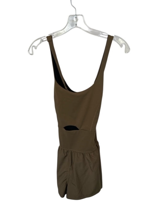 FP Movement Size L Brown Polymide & Elastane Criss Cross Front Cut Out Romper Brown / L