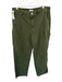 TNA Size 12 Dark Olive Cotton Denim Zip Fly High Waist Straight Pants Dark Olive / 12
