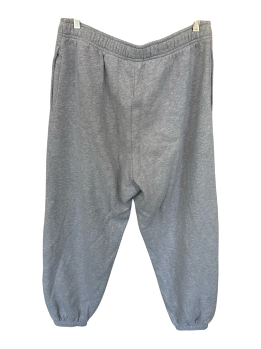 TNA Size L Light Gray Cotton & Polyester Cuffed Pockets Drawstring Sweatpants Light Gray / L