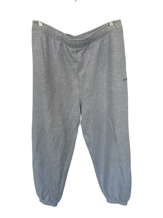 TNA Size L Light Gray Cotton & Polyester Cuffed Pockets Drawstring Sweatpants Light Gray / L