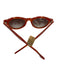 Inspira Orange Acetate Round Cat Eye Dappled Sunglasses Orange