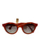 Inspira Orange Acetate Round Cat Eye Dappled Sunglasses Orange