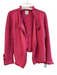 Nic + Zoe Size M Pink Cotton Blend Boucle Shag detail Open Front Jacket Pink / M