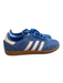Adidas Shoe Size 10 Blue Suede Lace Up 3 Stripe Sneaker Samba Shoes Blue / 10