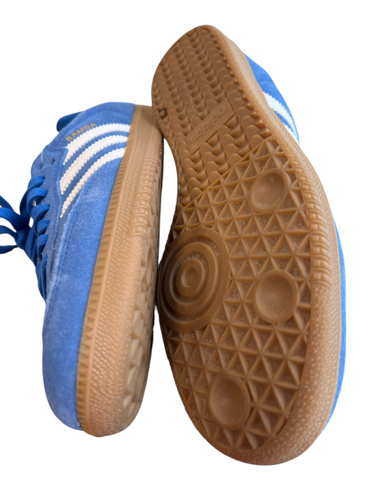 Adidas Shoe Size 10 Blue Suede Lace Up 3 Stripe Sneaker Samba Shoes Blue / 10