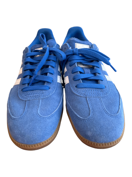 Adidas Shoe Size 10 Blue Suede Lace Up 3 Stripe Sneaker Samba Shoes Blue / 10