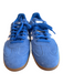 Adidas Shoe Size 10 Blue Suede Lace Up 3 Stripe Sneaker Samba Shoes Blue / 10