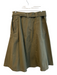 JW Anderson Size 4 Green 100% Cotton Button Fly Solid Fold Over Skirt Green / 4
