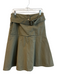 JW Anderson Size 4 Green 100% Cotton Button Fly Solid Fold Over Skirt Green / 4