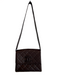 Chanel Brown Leather Quilted Solid Interlocking C Logo Shoulder Top Brown
