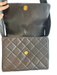 Chanel Brown Leather Quilted Solid Interlocking C Logo Shoulder Top Brown