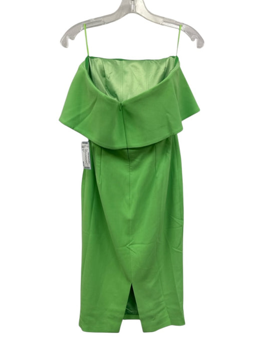 Bardot Size S Lime Green Polyester & Elastane Strapless Pop Over Body Con Dress Lime Green / S
