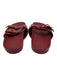 Tory Burch Shoe Size 9.5 Red & Gold Leather Logo 2 Strap Slides Sandals Red & Gold / 9.5