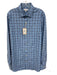Peter Millar NWT Size L Blue Synthetic Plaid Button Up Men's Long Sleeve Shirt Blue / L