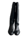 Frye Shoe Size est 9 Black Leather Almond Toe Knee High Low Heel Boots Black / est 9