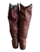 Frye Shoe Size est 9 Brown Leather Almond Toe Knee High Low Heel Boots Brown / est 9