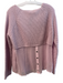 Raffi Size Medium Lilac Cashmere Long Sleeve Wide Neck Waffle Knit Top Lilac / Medium
