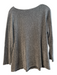 Lafayette 148 Size P smoke Silk Long Sleeve Wide Neck Spangles Top smoke / P