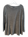 Lafayette 148 Size P smoke Silk Long Sleeve Wide Neck Spangles Top smoke / P