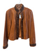 Double D Ranch Size Small Toffee Leather Neck closure Bead Detail short Jacket Toffee / Small