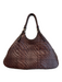Cole Haan Brown Leather Basket Weave solid color Gold Hardware shoulder bag Bag Brown / L