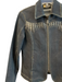 Christine Alexander Size S Blue Cotton Blend Denim Studded Long Sleeve Jacket Blue / S