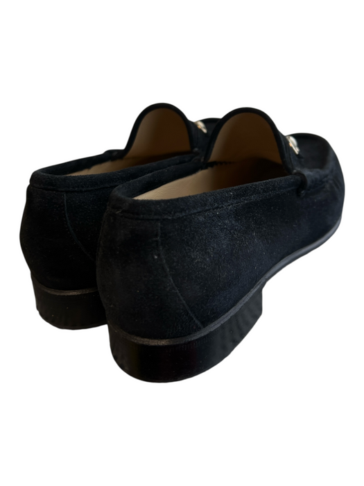 Gucci Shoe Size 10 Black Suede Gold hardware Round Toe Suede Loafers Shoes Black / 10
