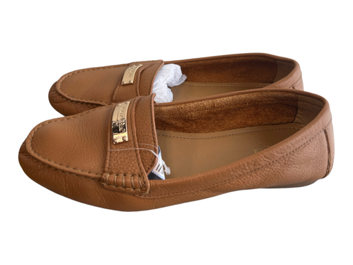 Coach Shoe Size 9 Brown Leather Almond Toe Gold Hardware Flat Loafers Shoes Brown / 9