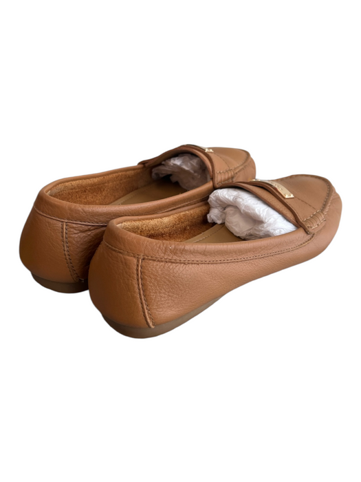 Coach Shoe Size 9 Brown Leather Almond Toe Gold Hardware Flat Loafers Shoes Brown / 9