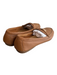 Coach Shoe Size 9 Brown Leather Almond Toe Gold Hardware Flat Loafers Shoes Brown / 9