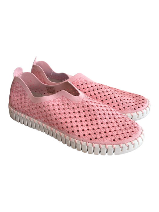 Ilse Jacobsen Shoe Size 41 Pink Fabric Almond Toe Holes Suede Detail Flats Shoes Pink / 41