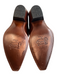 Justin Shoe Size 10 Brown Leather Pointed Toe Embroidered Design Boots Brown / 10
