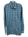 Peter Millar Size L Blue & Multi Cotton Plaid Button Down Long Sleeve Shirt Blue & Multi / L